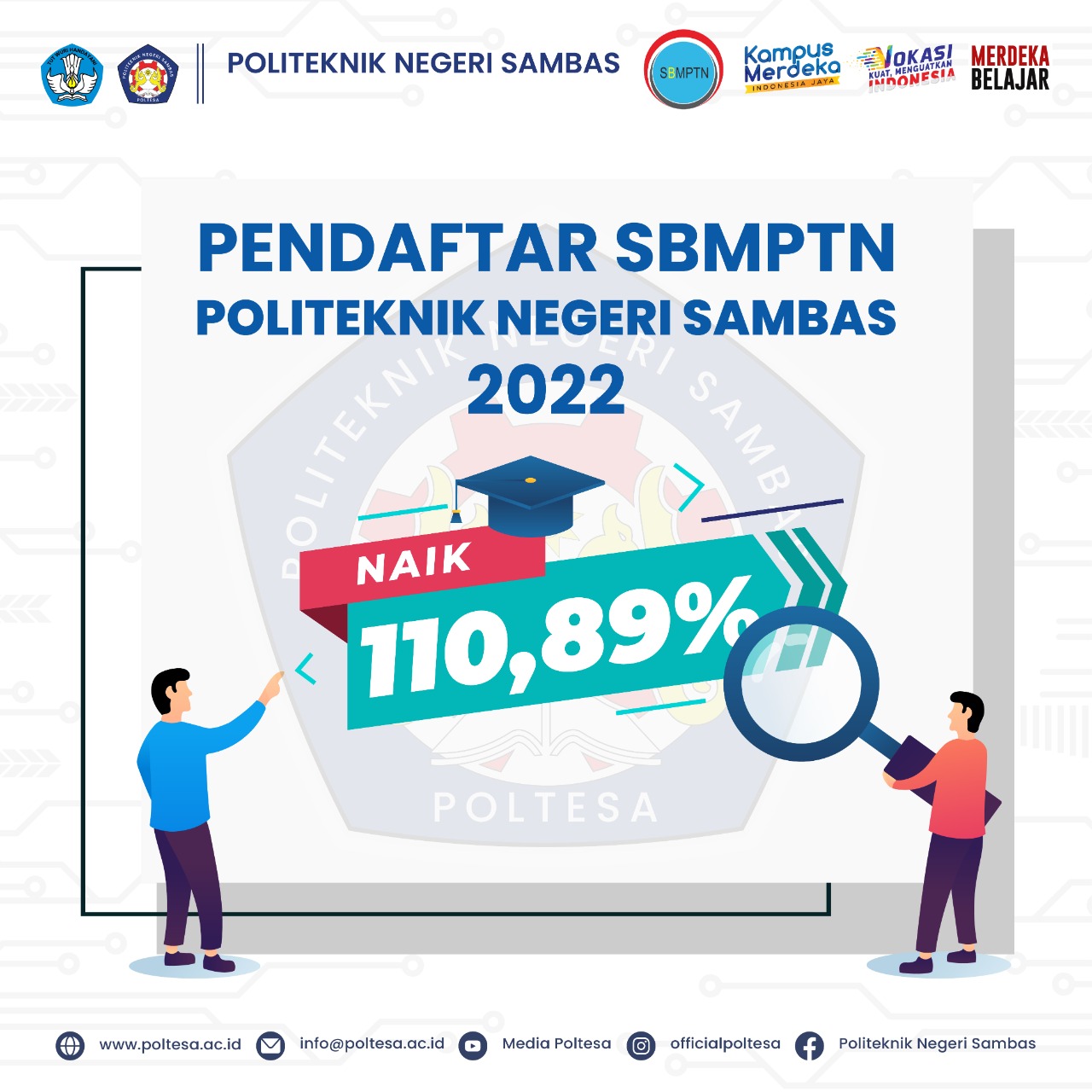 Read more about the article Pendaftar SBMPTN Poltesa Meningkat 110,89%