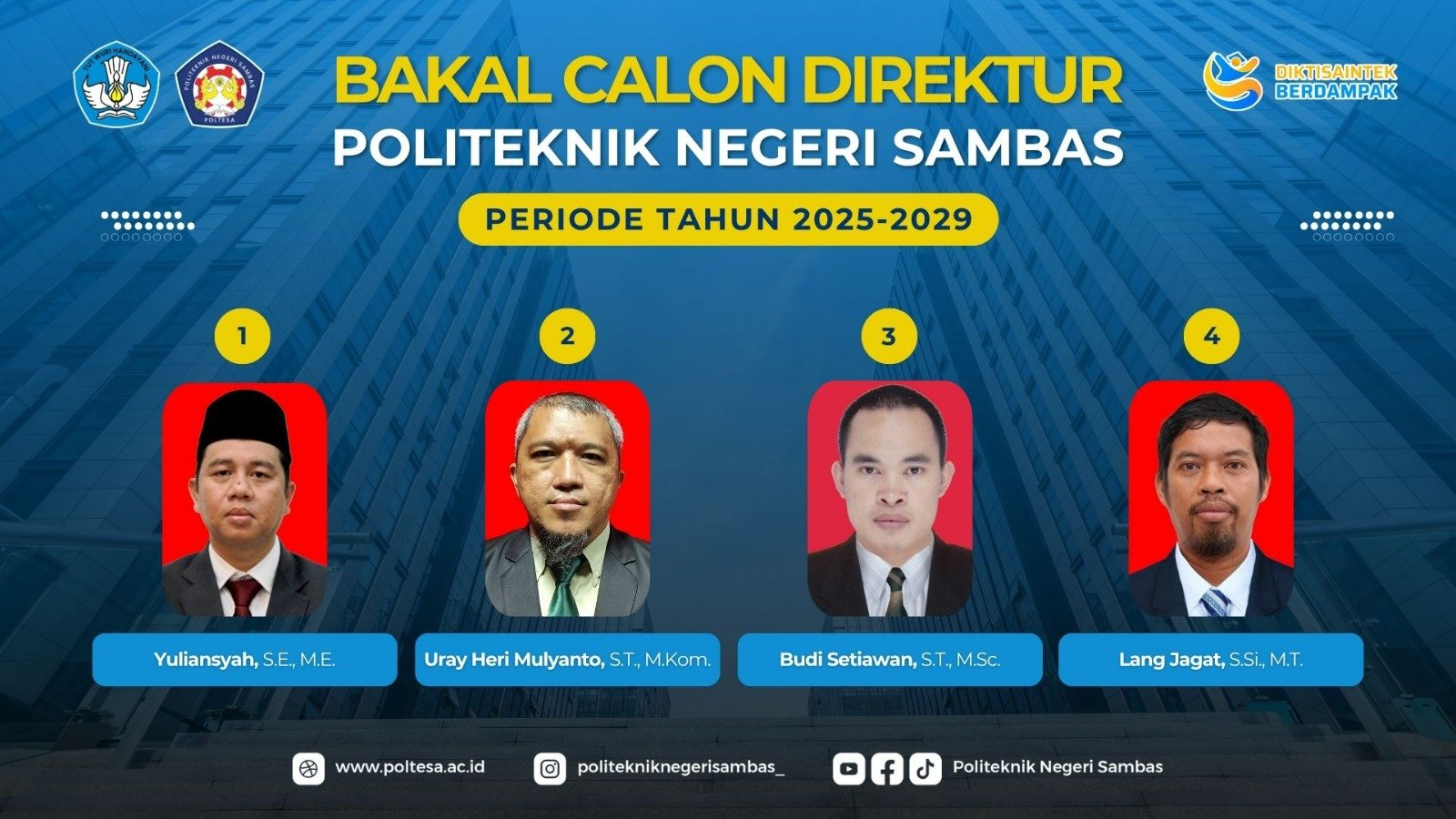 Read more about the article Poltesa Umumkan Hasil Penjaringan Bakal Calon Direktur periode 2025-2029