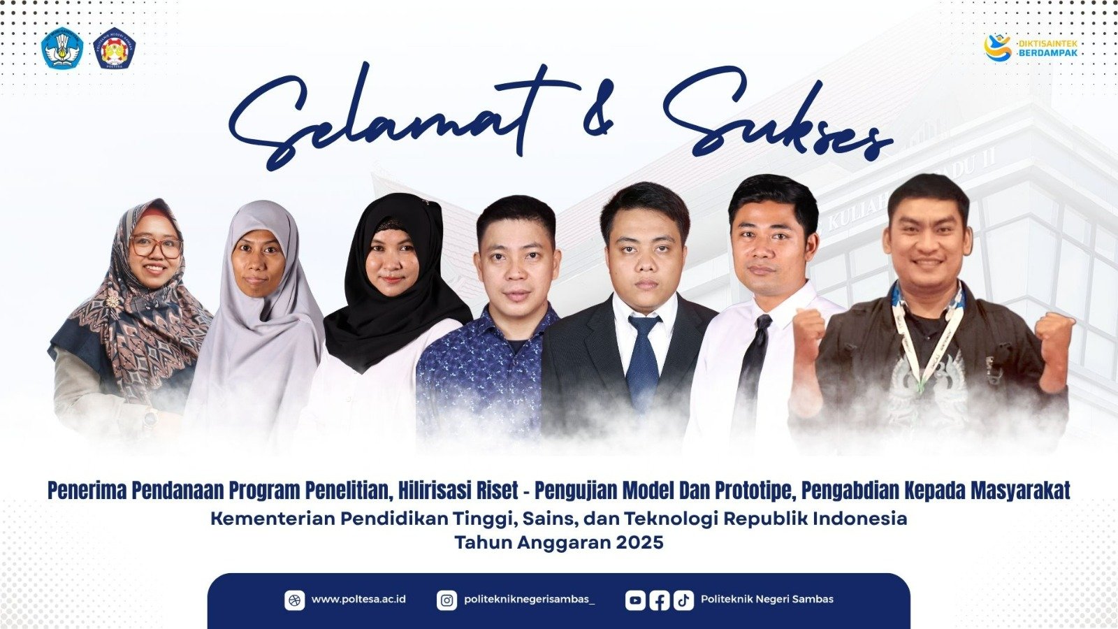 Read more about the article Dosen Poltesa Raih Pendanaan Penelitian dan Pengabdian kepada Masyarakat Tahun 2025 dari KEMDIKTISAINTEK