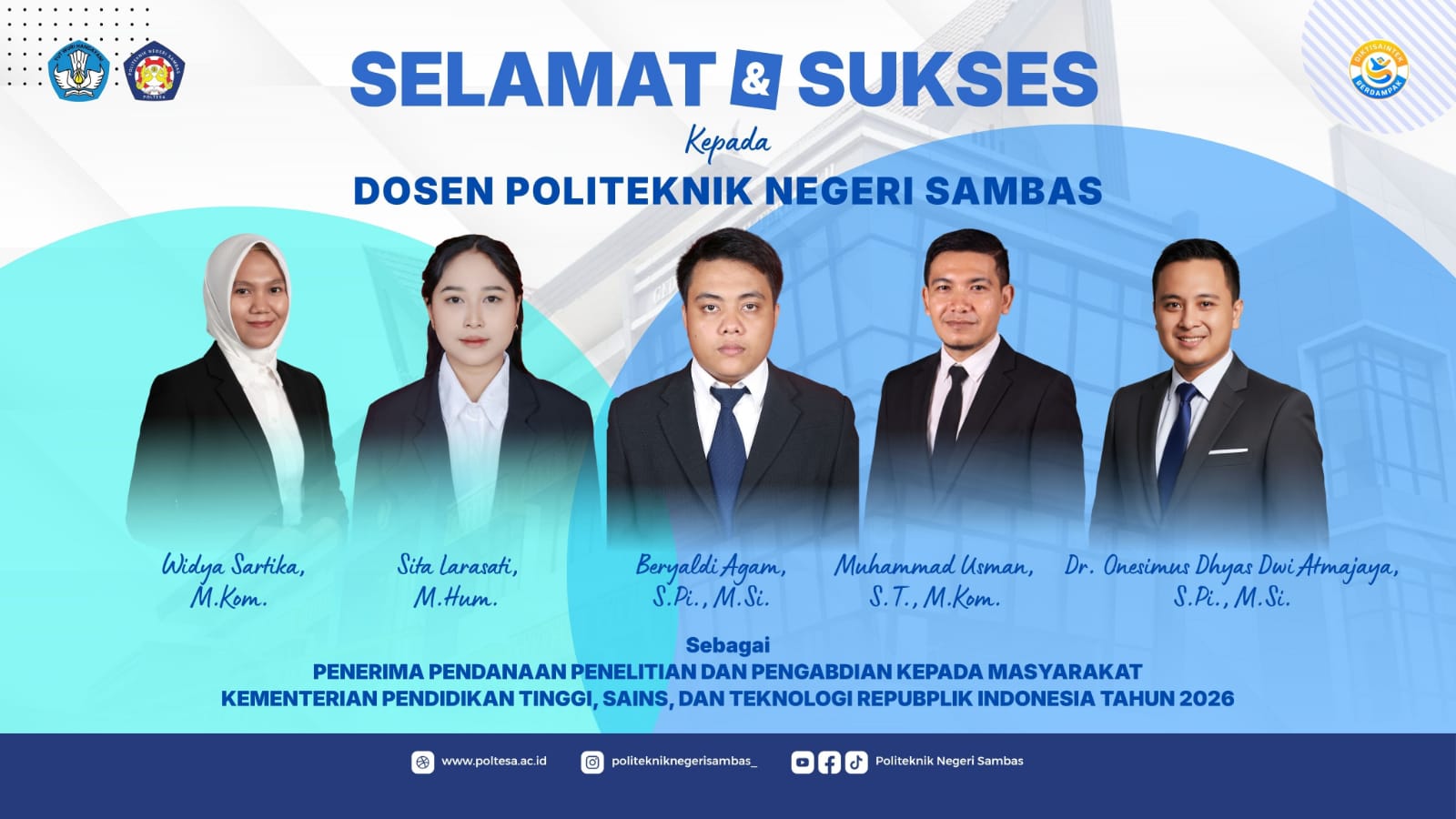 You are currently viewing Dosen Poltesa Lolos Pendanaan Riset dan PKM Kemdiktisaintek 2026