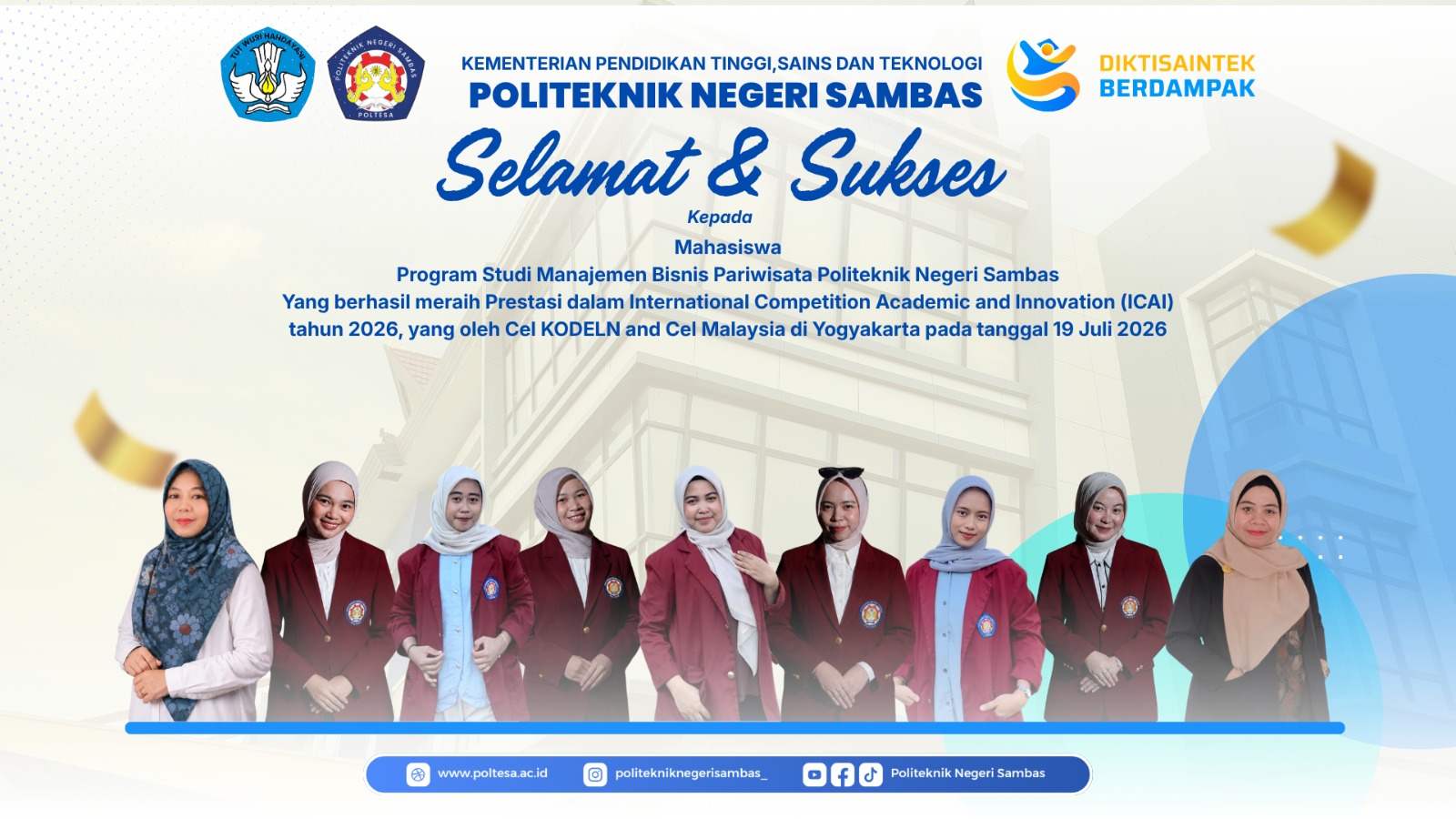 You are currently viewing Mahasiswa Poltesa Raih Juara Dalam Kompetisi Internasional ICAI 2026